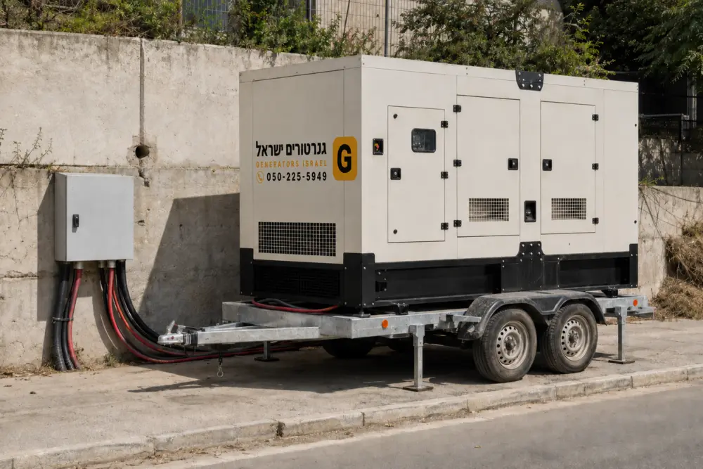 גנרטור דיזל נייד על עגלה