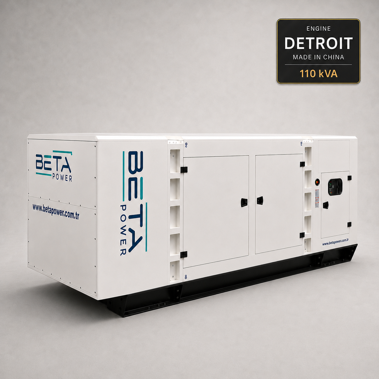 גנרטור 110 kVA דטרויט למכירה – מנוע דיזל מושתק